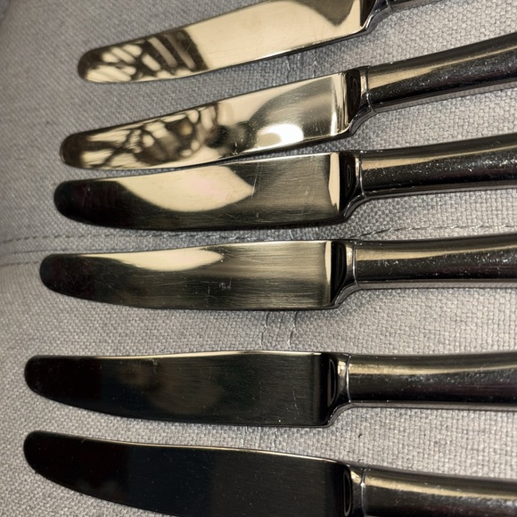 Dinner Knives Pistol Grip Handle Flatware Set Of 6 - Picture 3 of 6